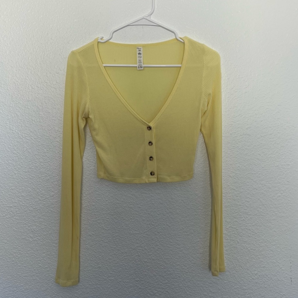 ALO light yellow cardigan size XS